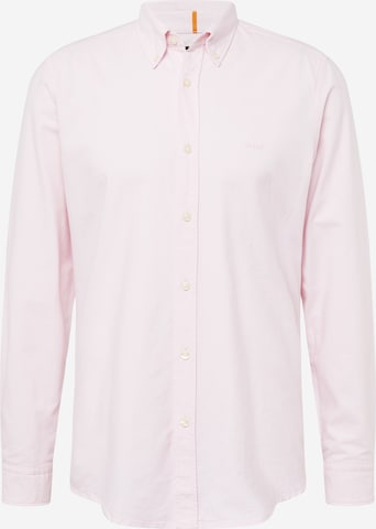 BOSS Orange Regular fit Button Up Shirt 'Rickert' in Pink: front