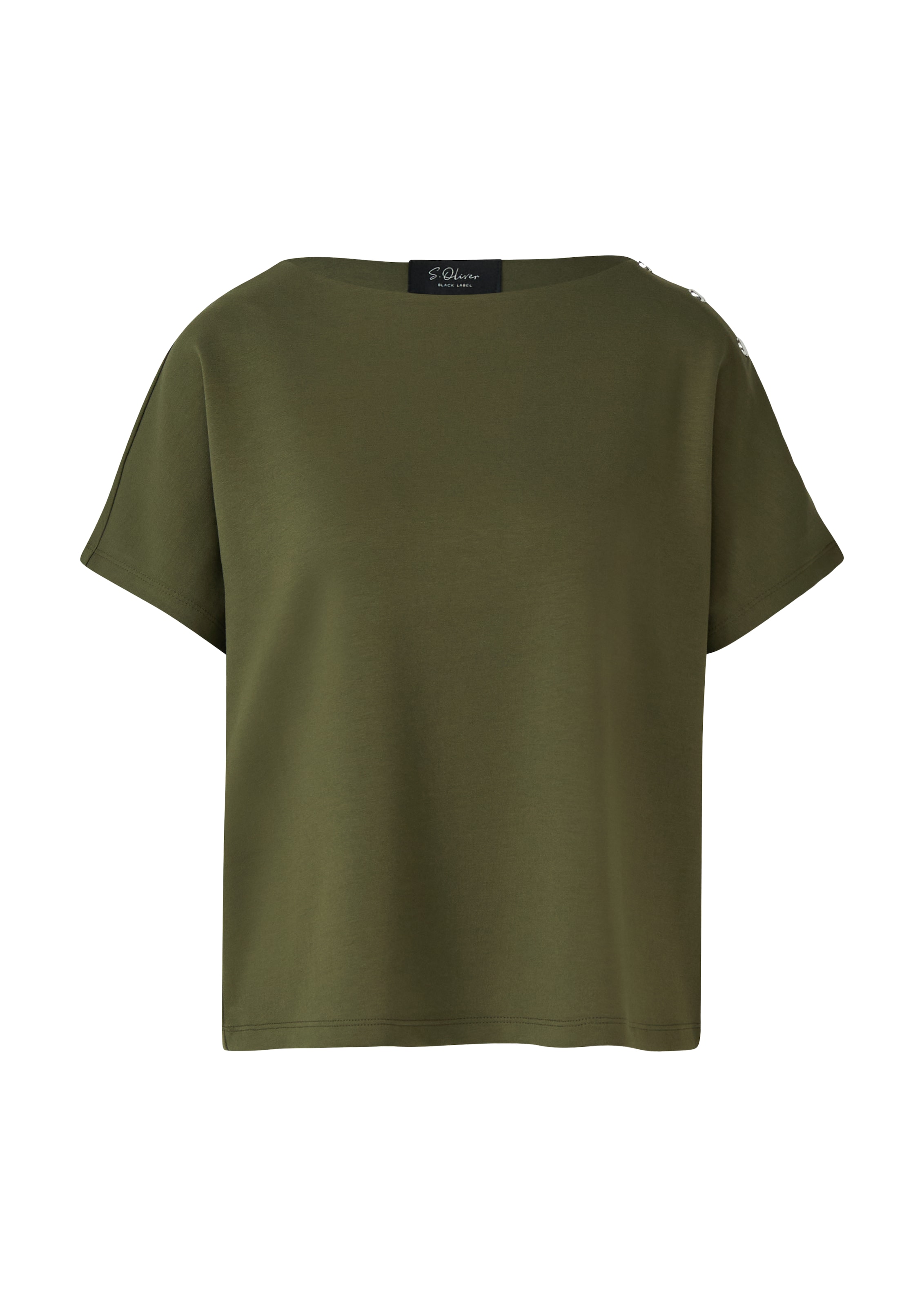 T-shirt s.Oliver BLACK LABEL en vert : devant