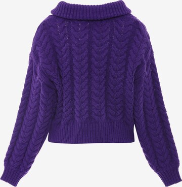 Sookie Knit Cardigan in Purple