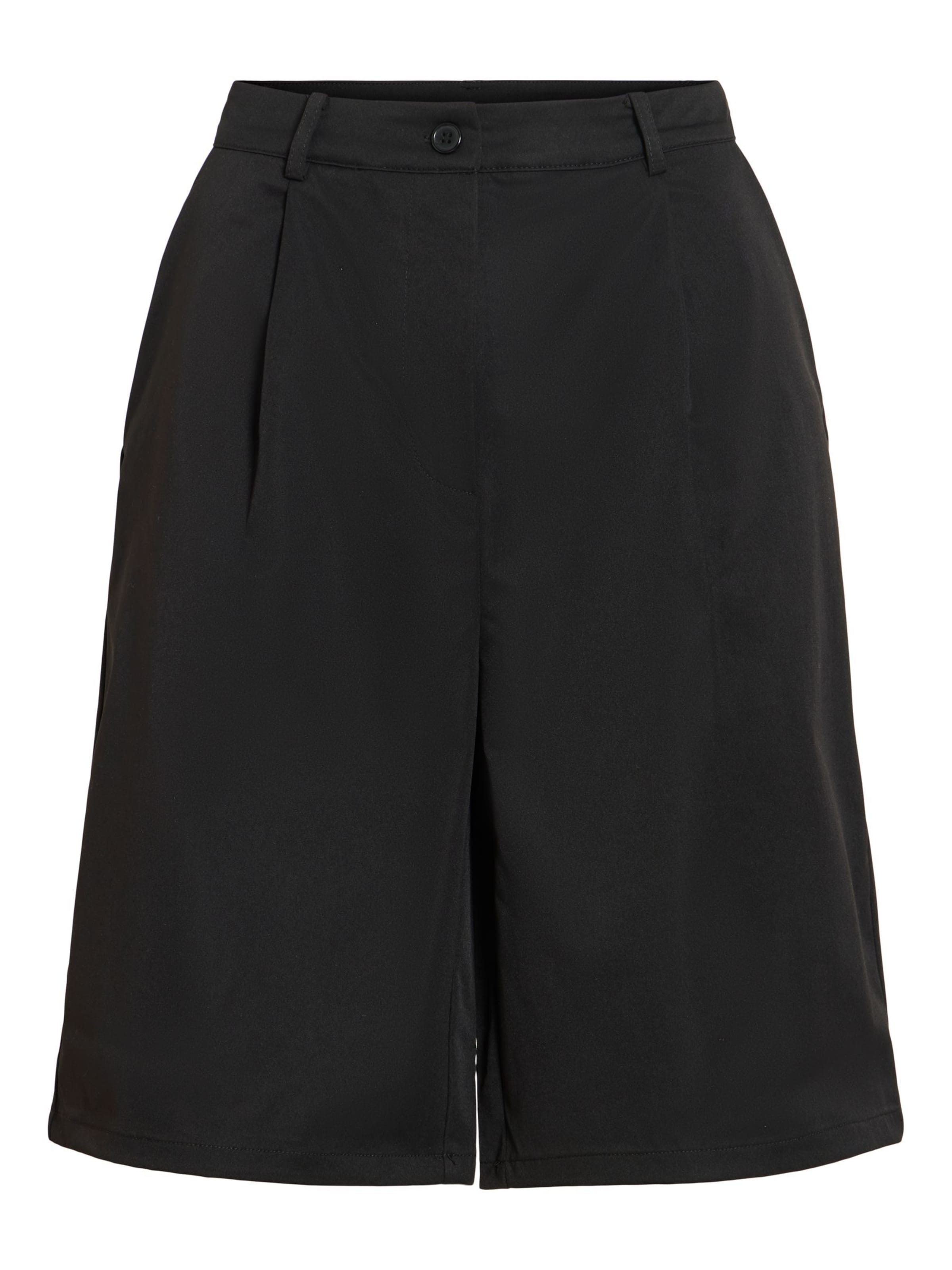 VILA - Pierna ancha Pantalón plisado 'VICarel' en negro: frente