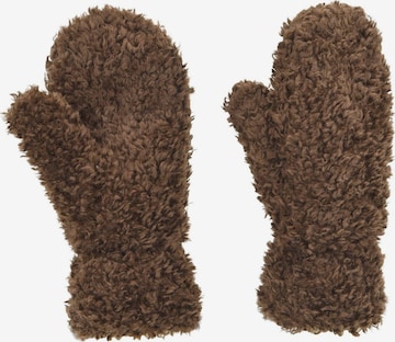 styleBREAKER Fäustlinge 'Teddy Fäustlinge mit Fleece Futter' in Braun: Vorderseite