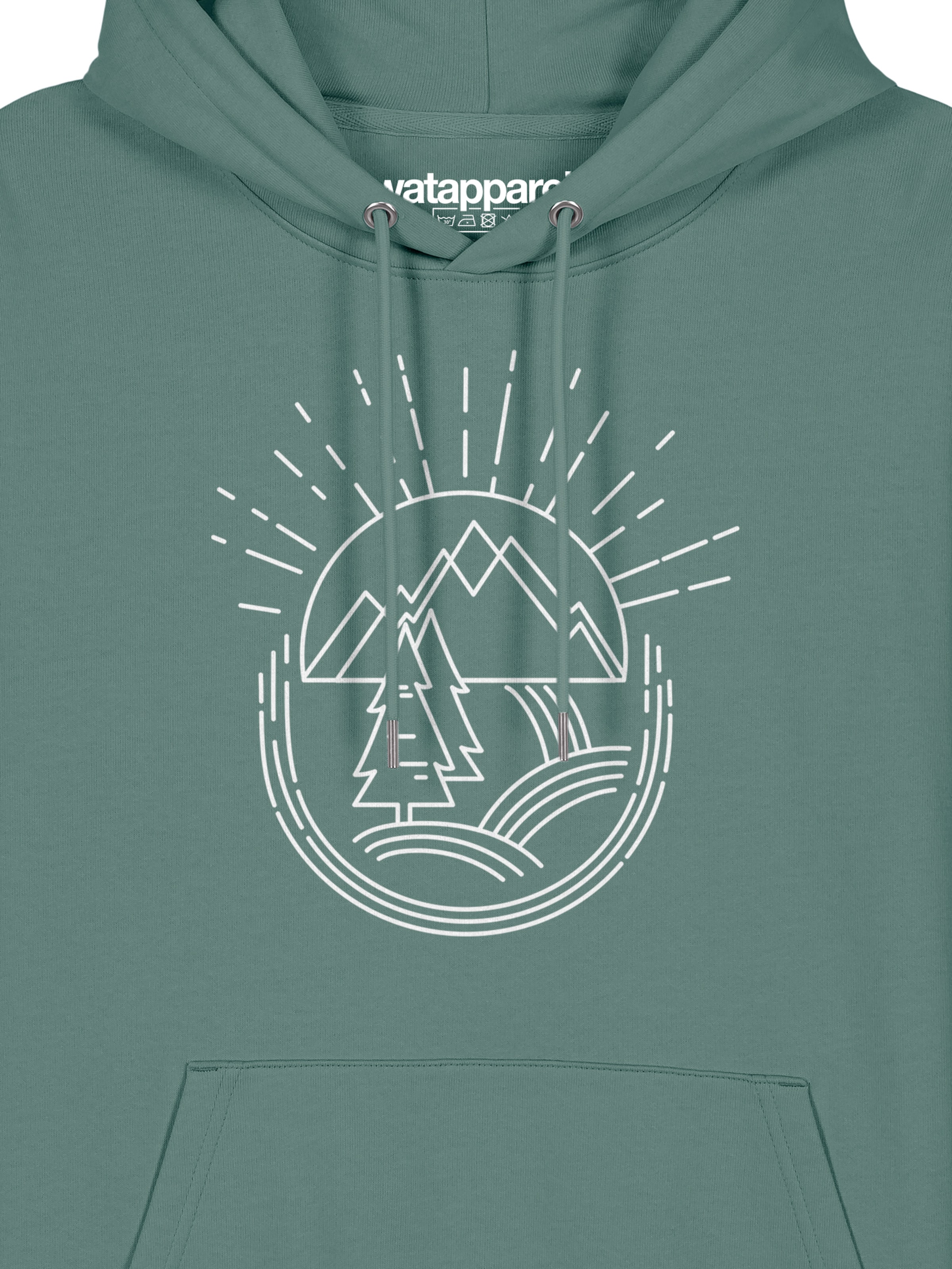 Felpa ' Natur ist schön ' di Watapparel in verde