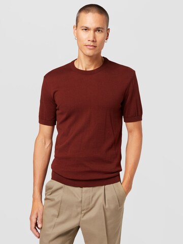 ABOUT YOU Sweater 'Casper' in Brown: front