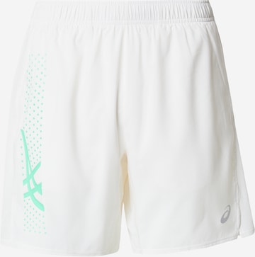 ASICS Regular Спортен панталон в бяло: отпред