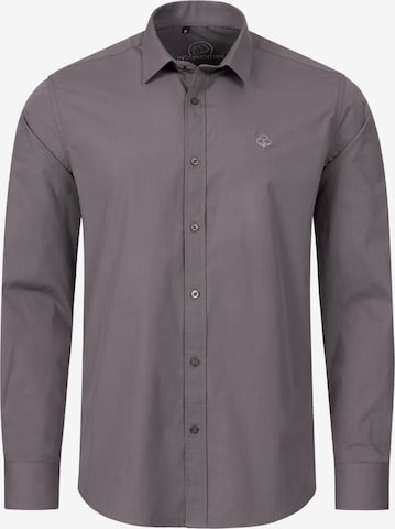 Indumentum Button Up Shirt in Grey: front