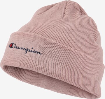 Champion Authentic Athletic Apparel Beanie in Pink: front