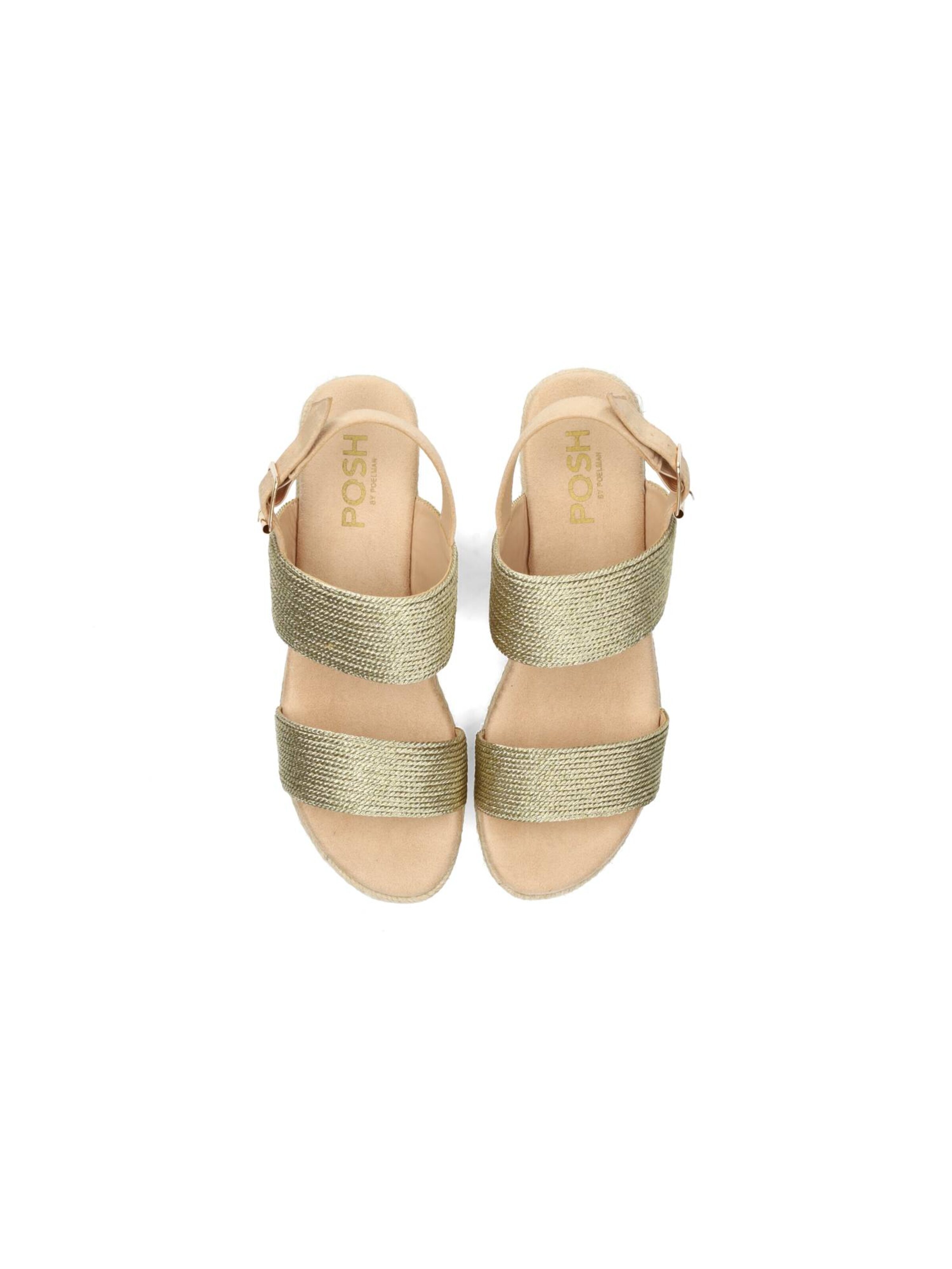 POSH by Poelman Strap Sandals 'Ceto' in Gold