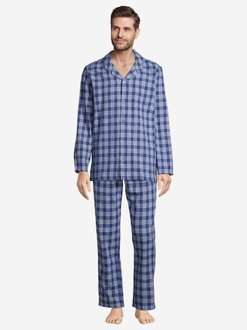 SEIDENSTICKER Long Pajamas 'Flanell' in Blue