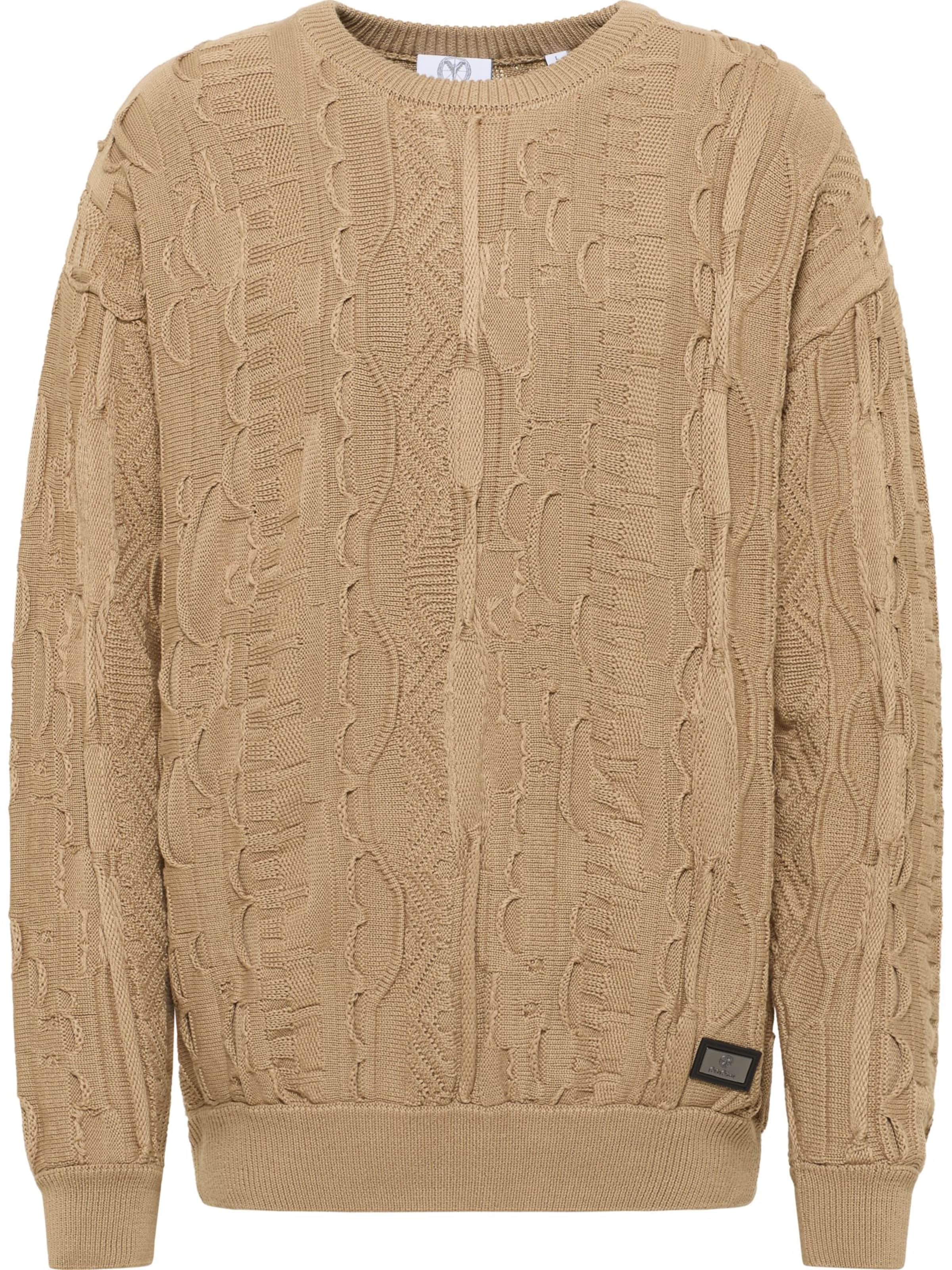 Carlo Colucci Trui 'Dima' in Beige: voorkant