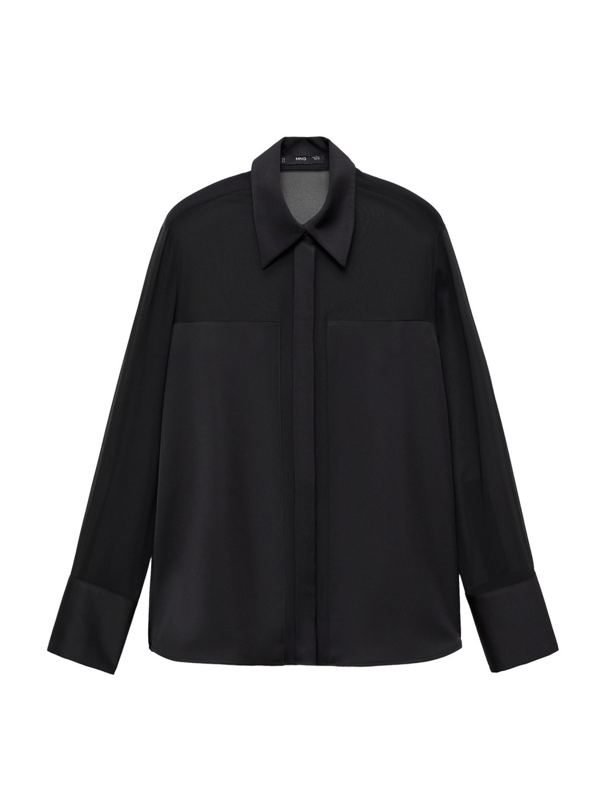 MANGO Blouse 'DOYLE' in Zwart: voorkant