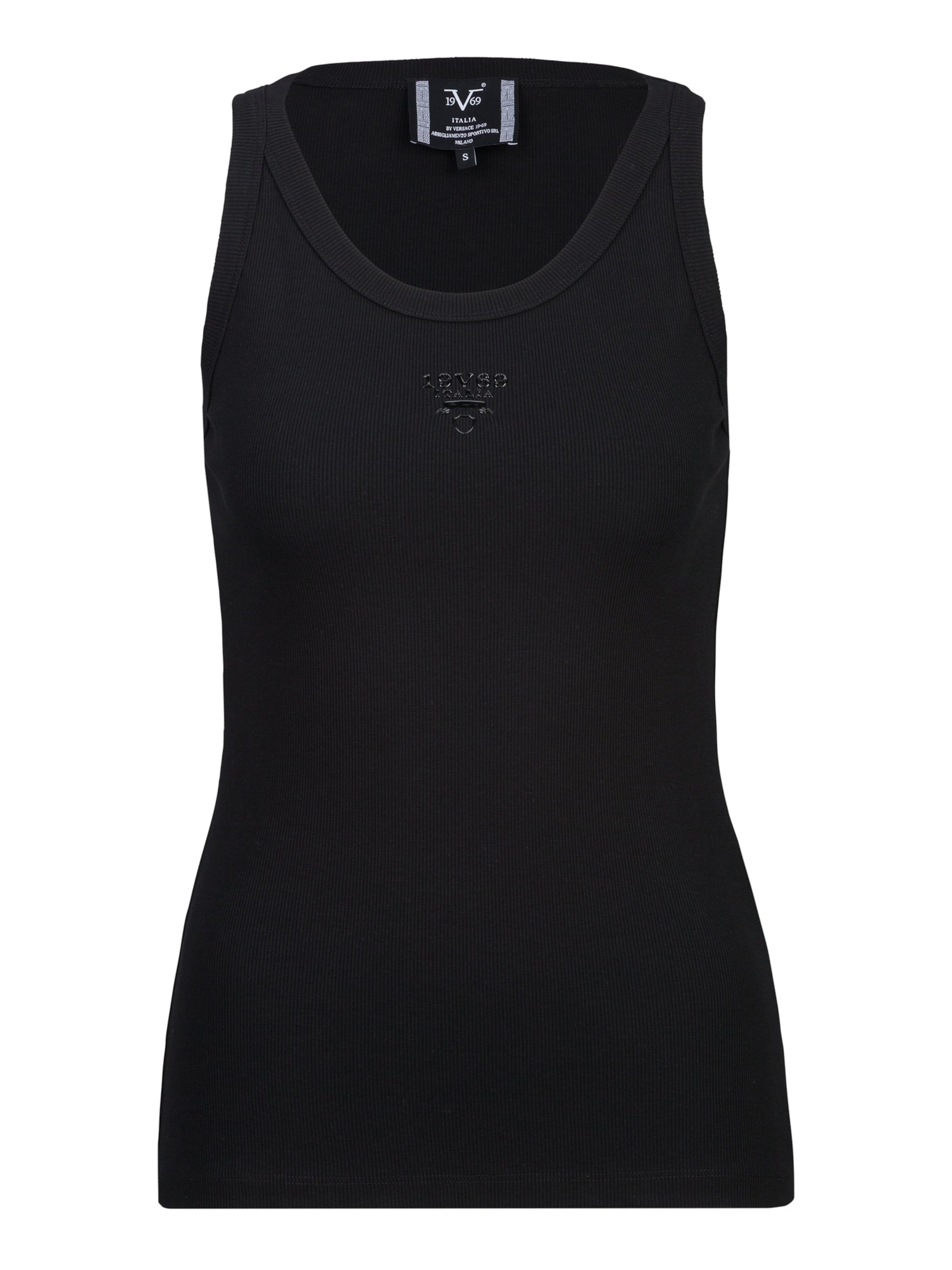 19V69 ITALIA Top 'Benicia' in Black: front