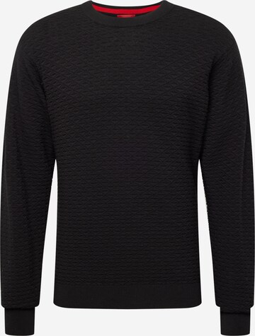 HUGO Sweater 'Sonderson' in Black: front