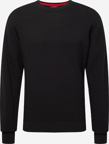 HUGO Red Sweater 'Sonderson' in Black: front