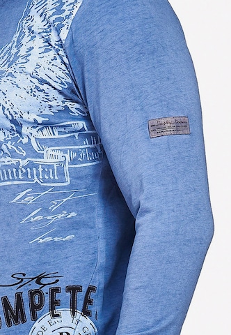 Rusty Neal Cooles Langarmshirt mit 'American Eagle'-Print in Blau