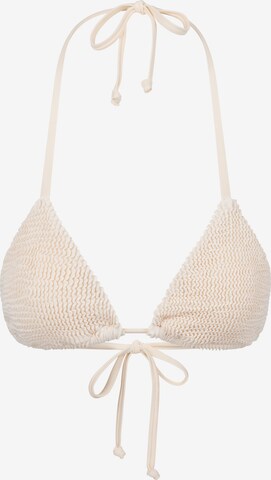 Moda Minx Bikinitop 'Scrunch' in Beige: Vorderseite