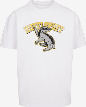 T-Shirt 'Harry Potter Hufflepuff Sport' F4NT4STIC en blanc : devant