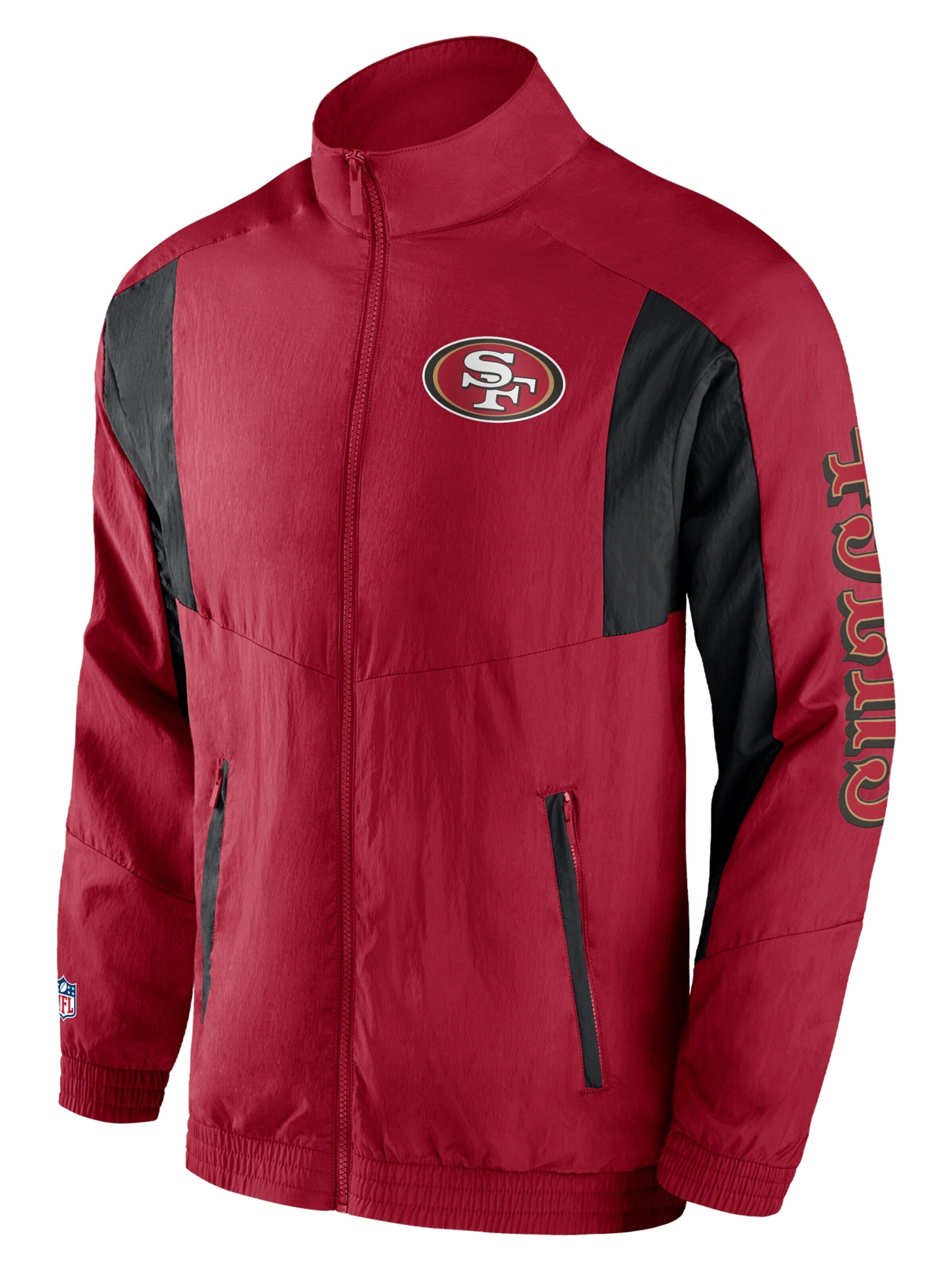 Fanatics Sportjacke 'San Francisco 49ers Woven Track NFL Jacket'‌ in Rot: Vorderseite