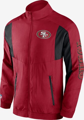 Fanatics Sportjacke 'San Francisco 49ers Woven Track NFL Jacket' in Rot: Vorderseite