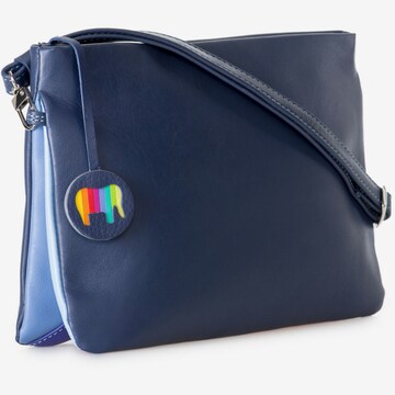 mywalit Clutch Tasche Leder 25 cm in Blau