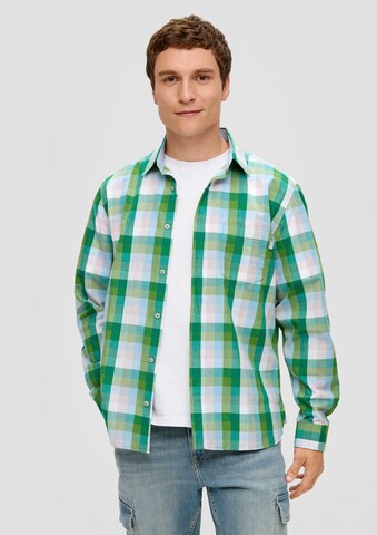 s.Oliver Regular fit Skjorta i grön: framsida