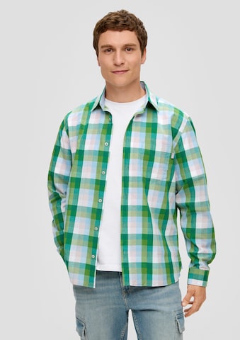 s.Oliver - Ajuste regular Camisa en verde: frente