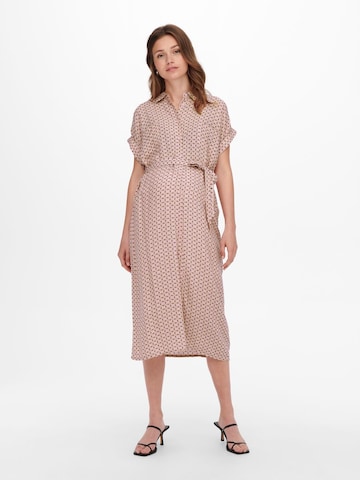 Only Maternity Shirt Dress in Pink: front
