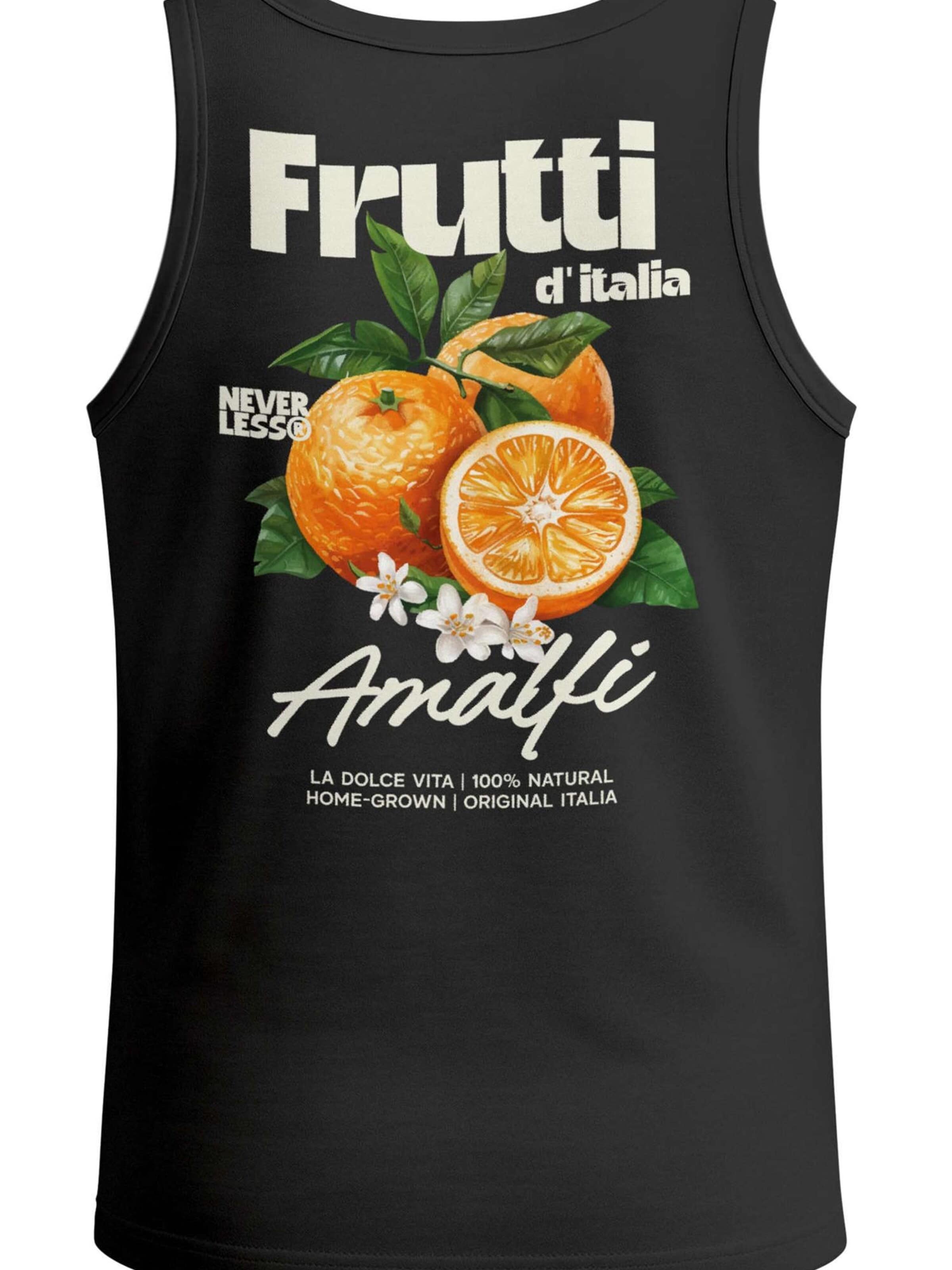 Neverless Shirt 'Frutti di italia'‌‌‌‌‌‌ in Schwarz: Vorderseite
