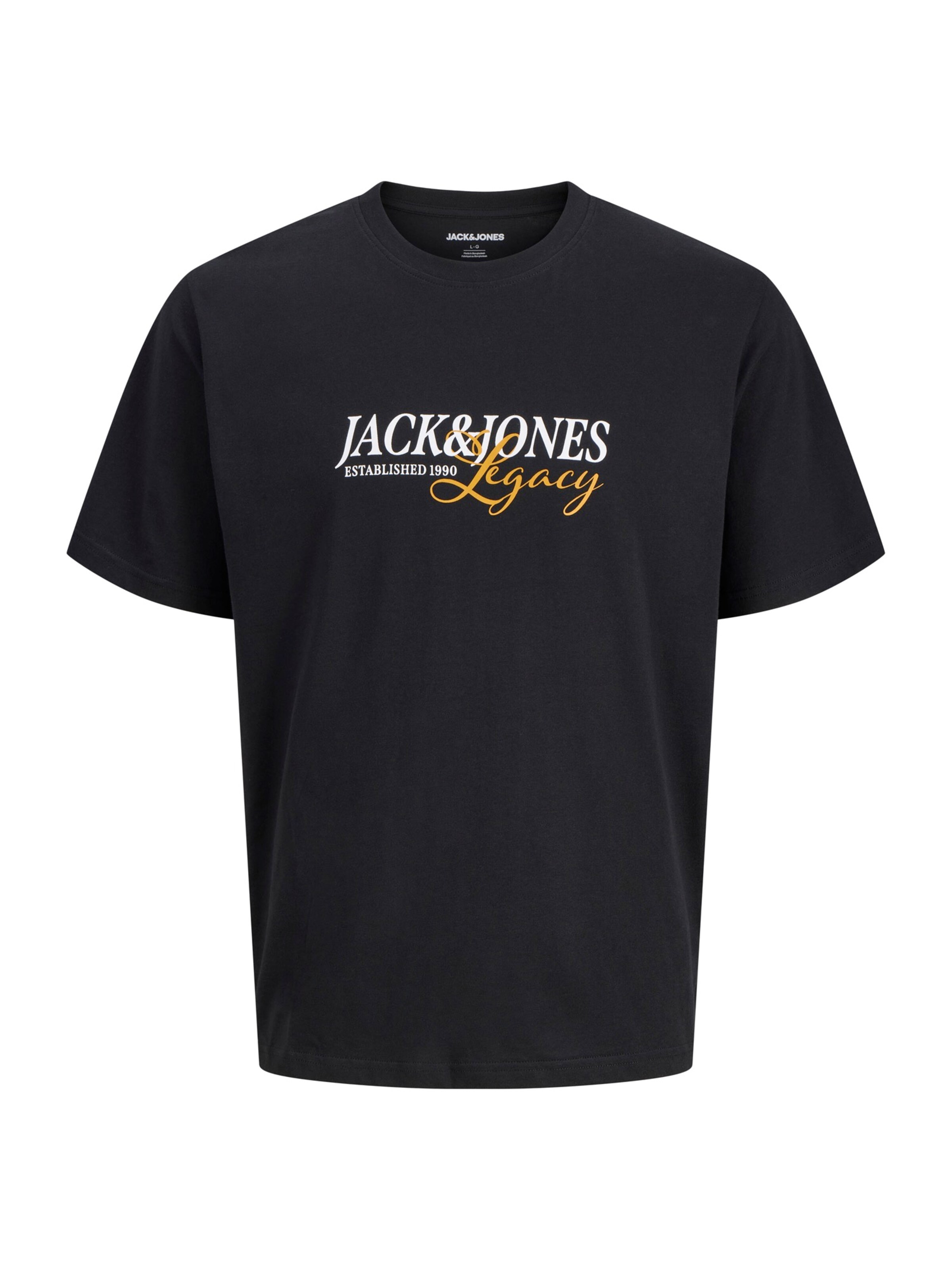 Jack & Jones Plus - Camiseta 'JJJADE' en negro: frente