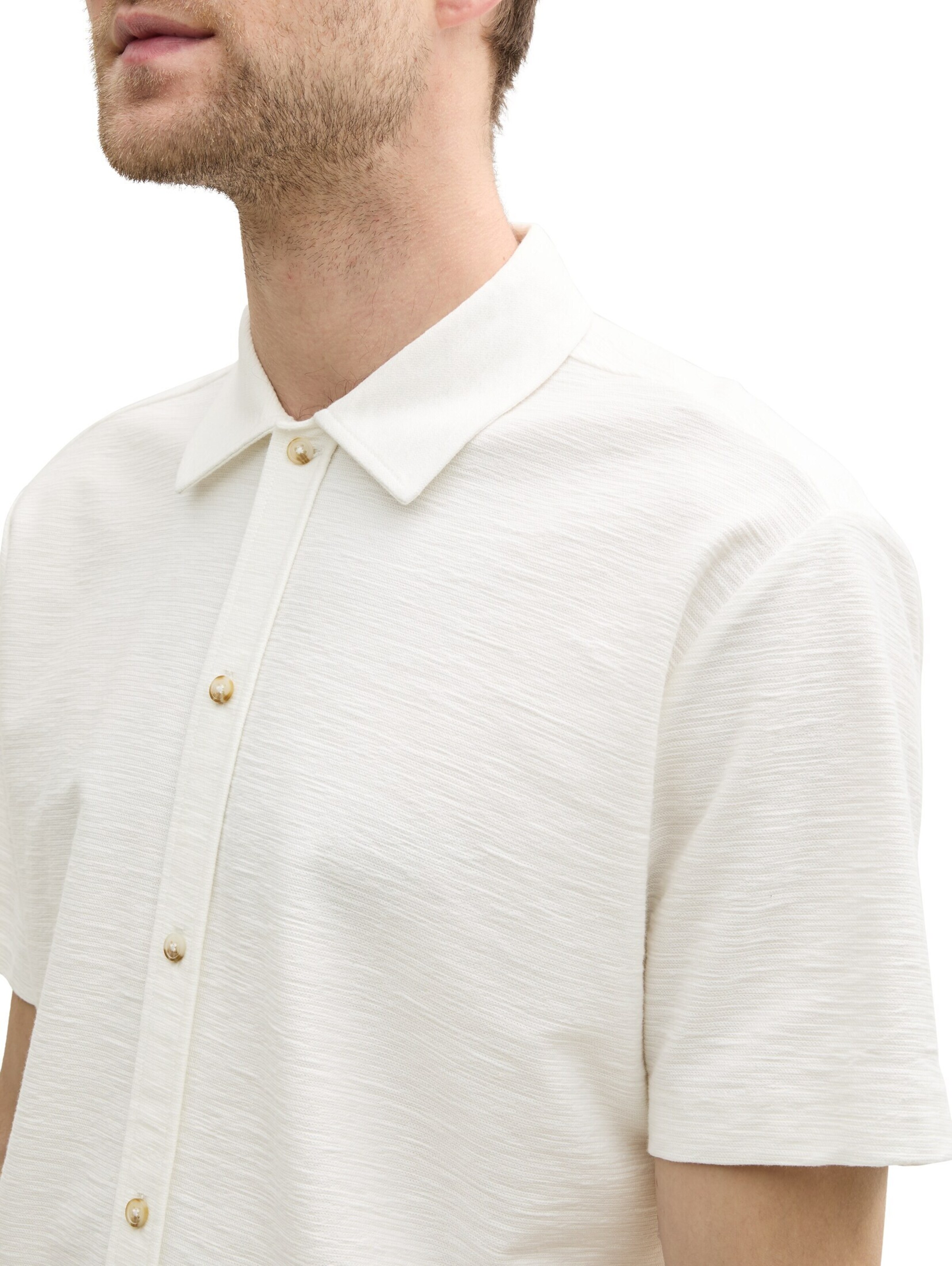 TOM TAILOR Regular fit Button Up Shirt in White