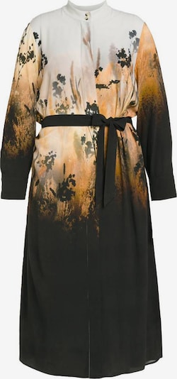 Ulla Popken Robe-chemise en orange / noir / blanc, Vue avec produit