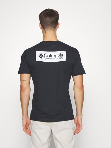 COLUMBIA Funkcionalna majica 'North Cascades™' | črna barva: sprednja stran