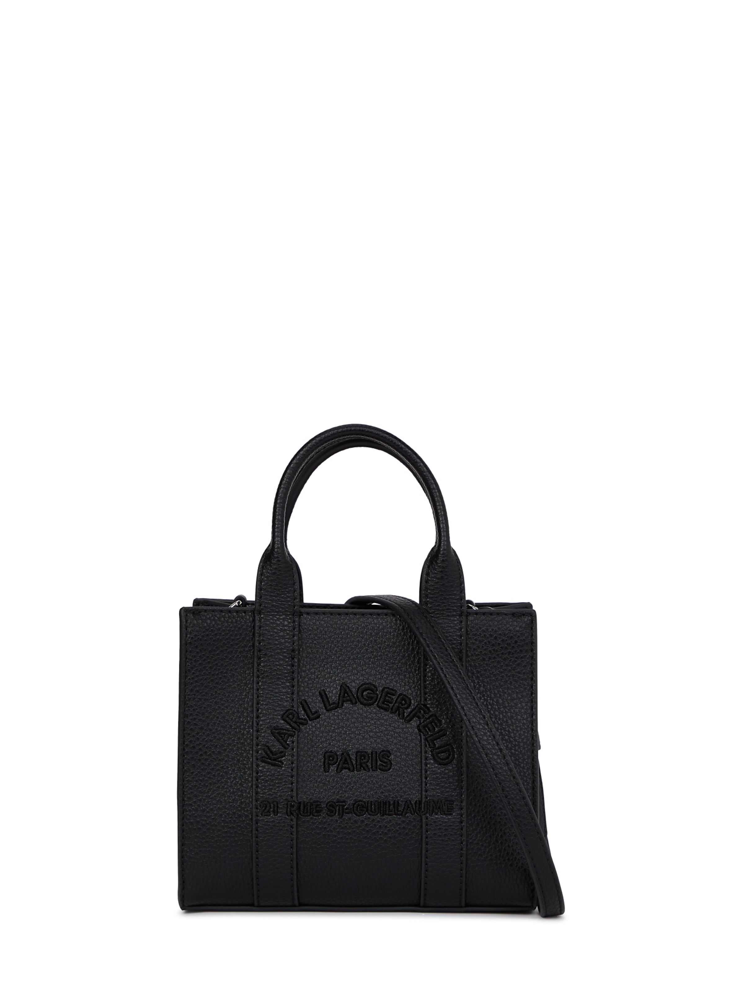 Karl Lagerfeld Pouch ' Rue St-Guillaume Mini-Tote-Bag ' in Black: front