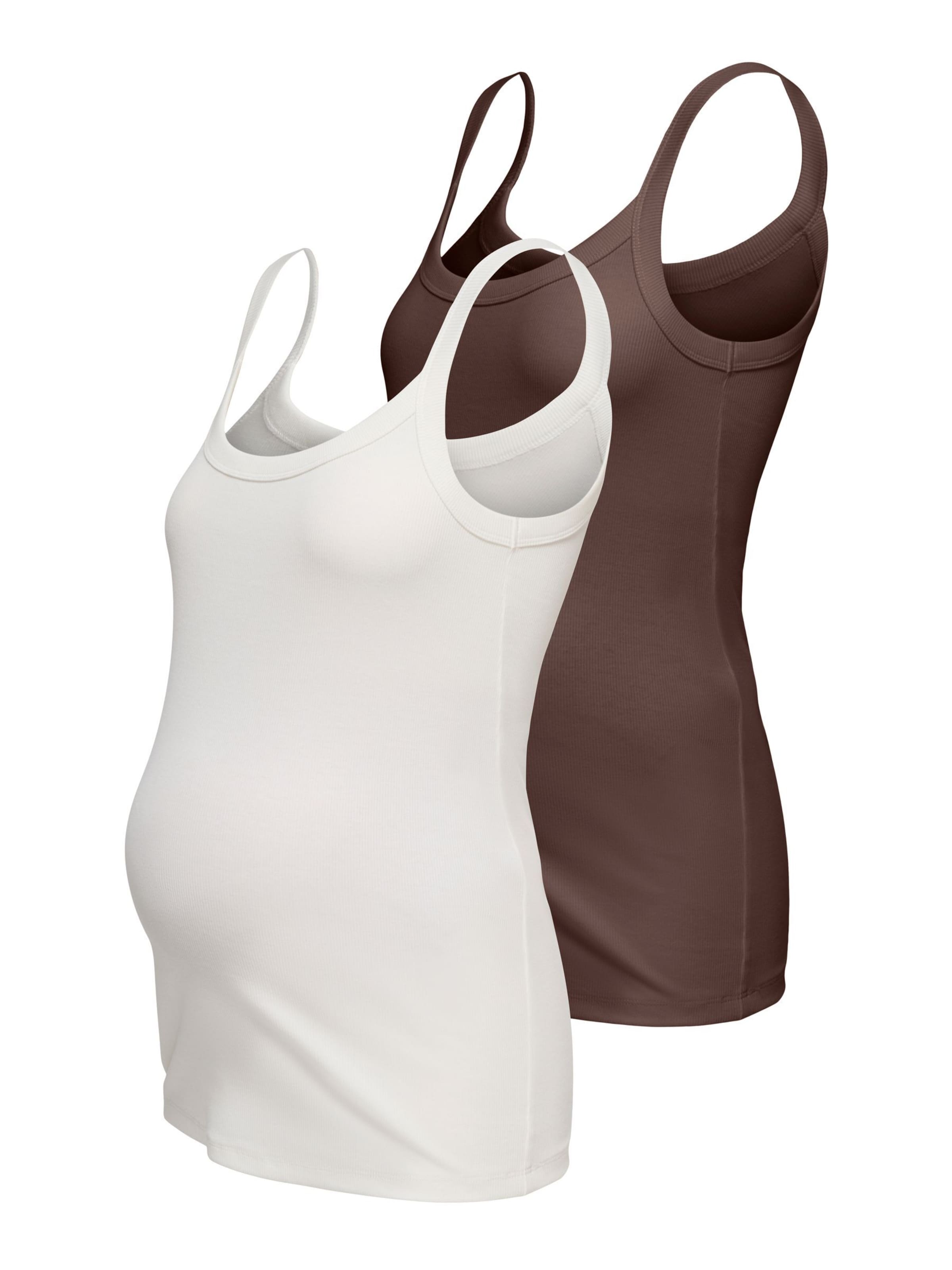 Only Maternity Onderhemd in Bruin