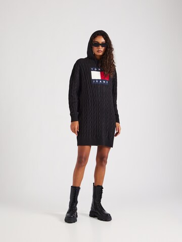 Tommy Jeans Úpletové šaty – černá