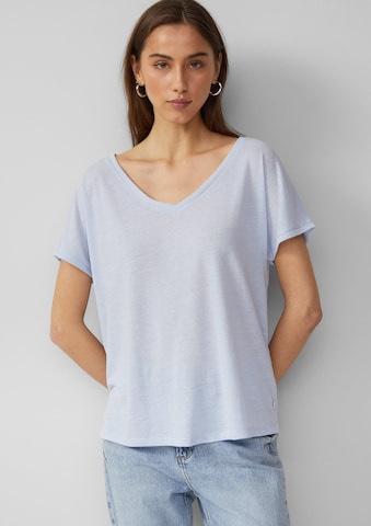 QS T-Shirt in Blau: Vorderseite