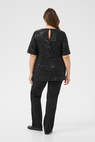 KAFFE CURVE Bluse 'Laila' i sort