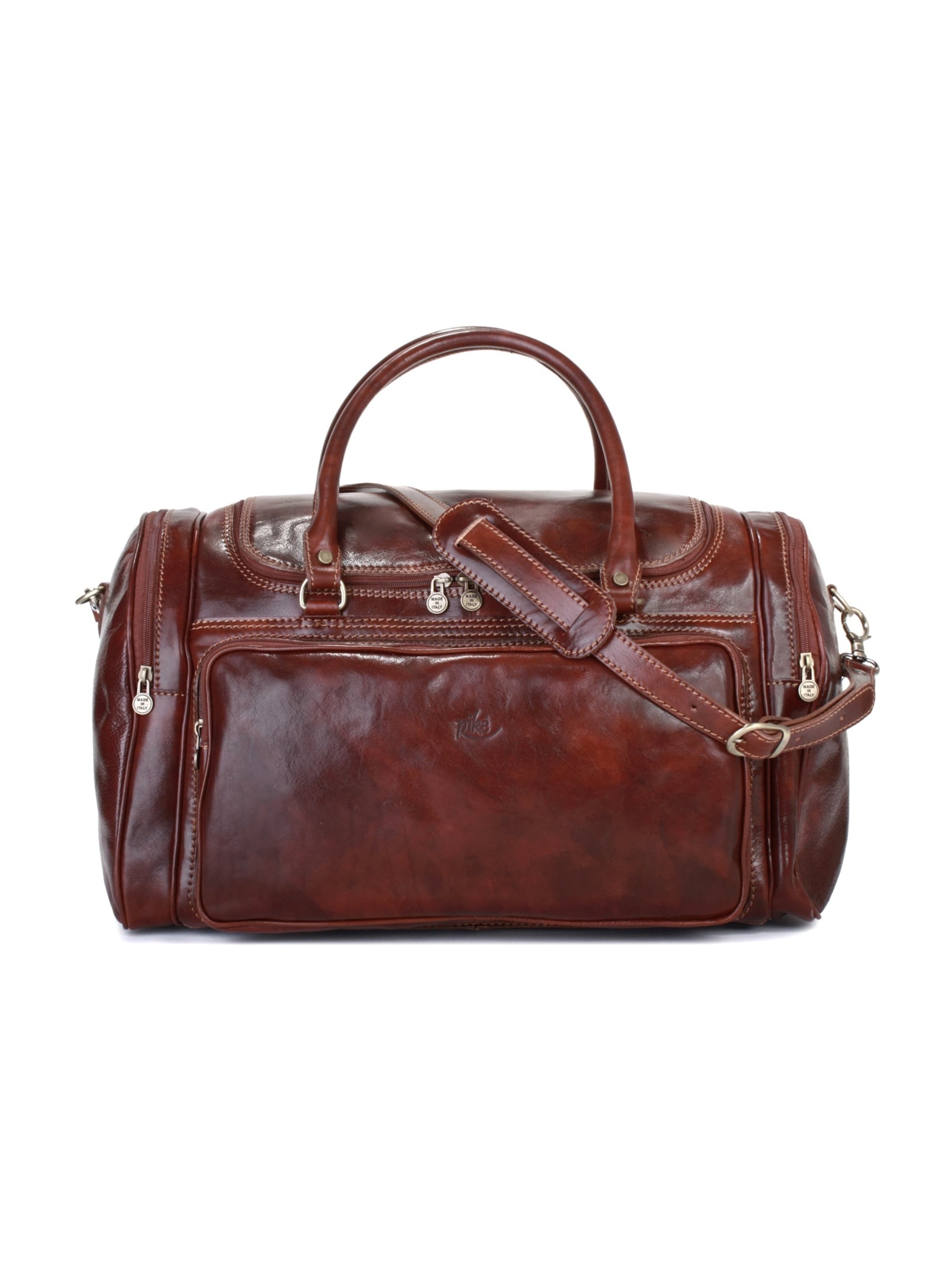 Sac de voyage piké en marron : devant