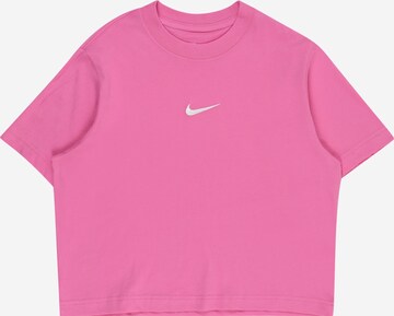 Nike Sportswear T-Shirt 'ESSNTL' in Pink: predná strana