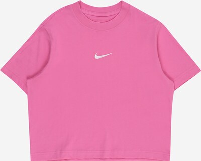 Nike Sportswear Shirt 'ESSNTL' in de kleur Pink / Wit, Productweergave