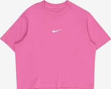 T-Shirt 'ESSNTL' Nike Sportswear en rose : devant