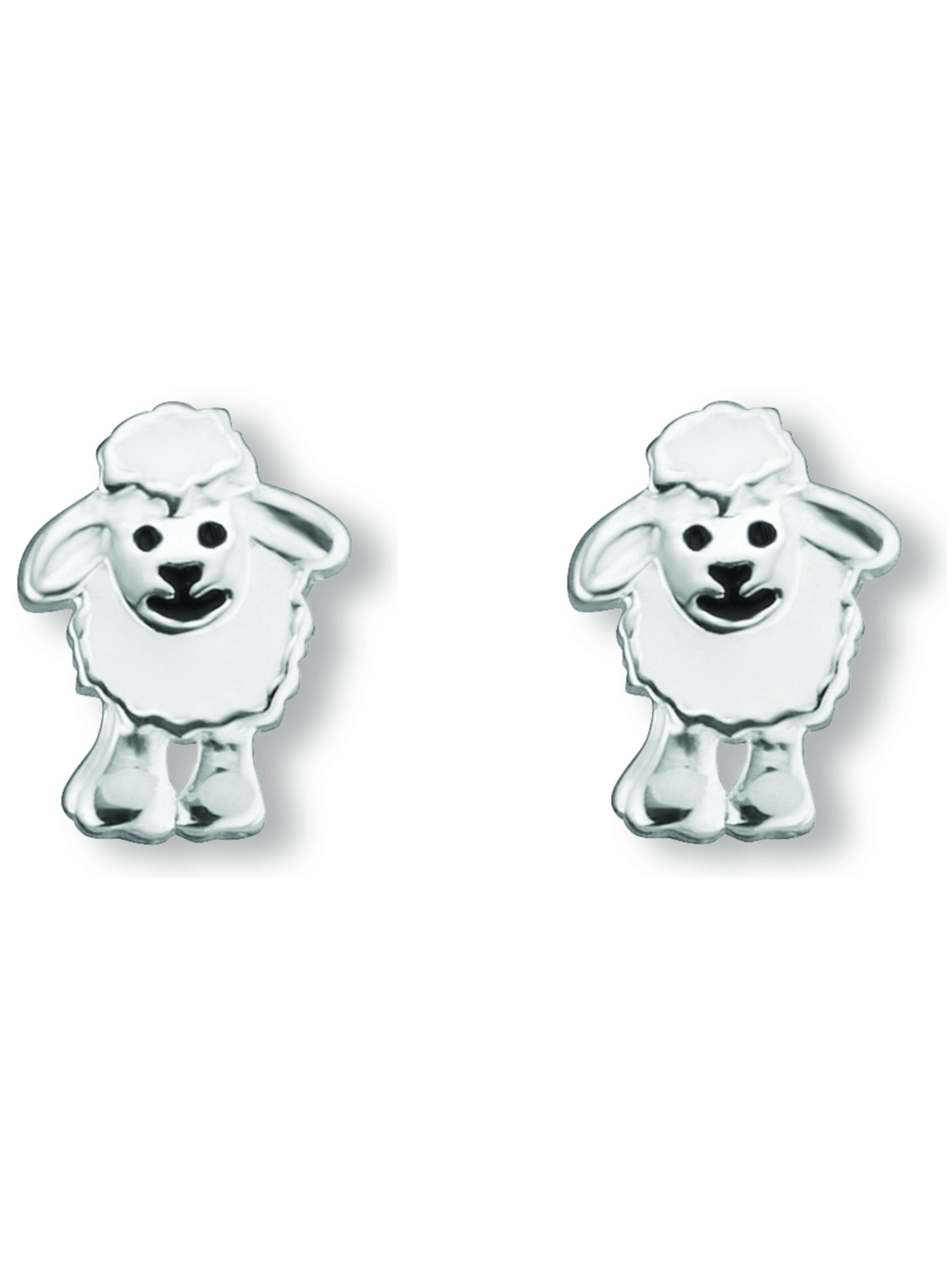 ONE ELEMENT Ohrringe 'Schal' in Silber: Vorderseite