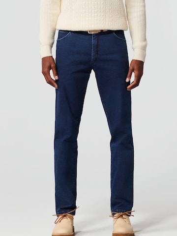 MEYER Regular Chino Pants in Blue: front