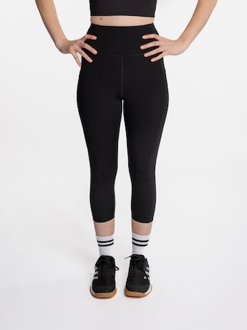 mymotus Skinny Sports trousers 'mymotus®, ladies 3/4 tight, RW51' in Black: front