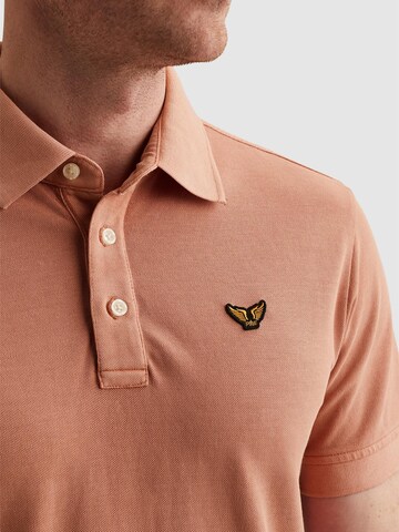 T-Shirt 'Polo shirt with garment-dye wash and tailwing logo' PME Legend en rose