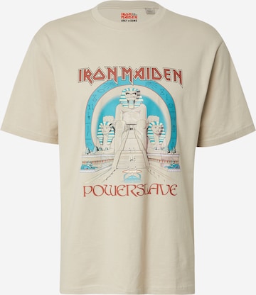 Only & Sons T-Shirt 'ONSIRONMAIDEN' in Grau: Vorderseite