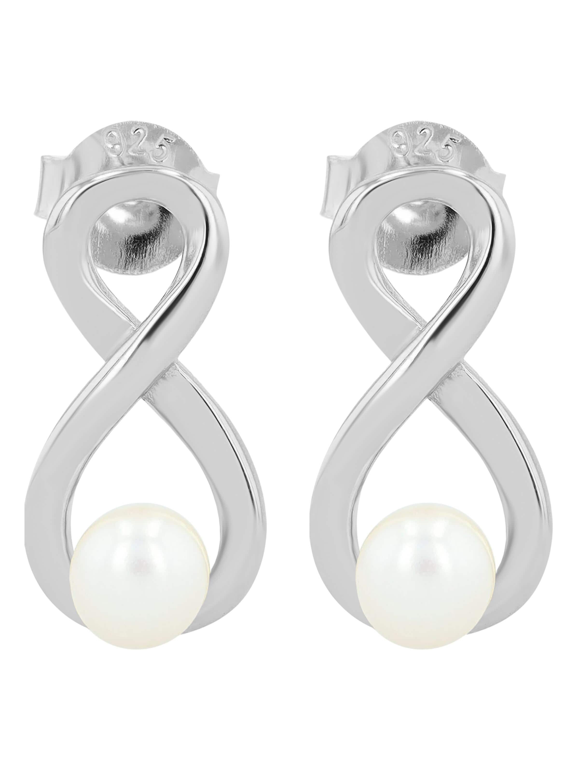 Akzent Earrings '"Meggi" aus 925 Sterlingsilber, rhodiniert, langlebig' in Silver: front