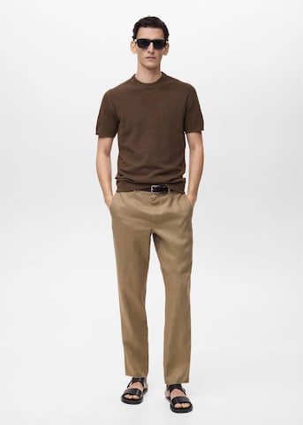 MANGO MAN Slim fit Chino Pants 'Oyster' in Green