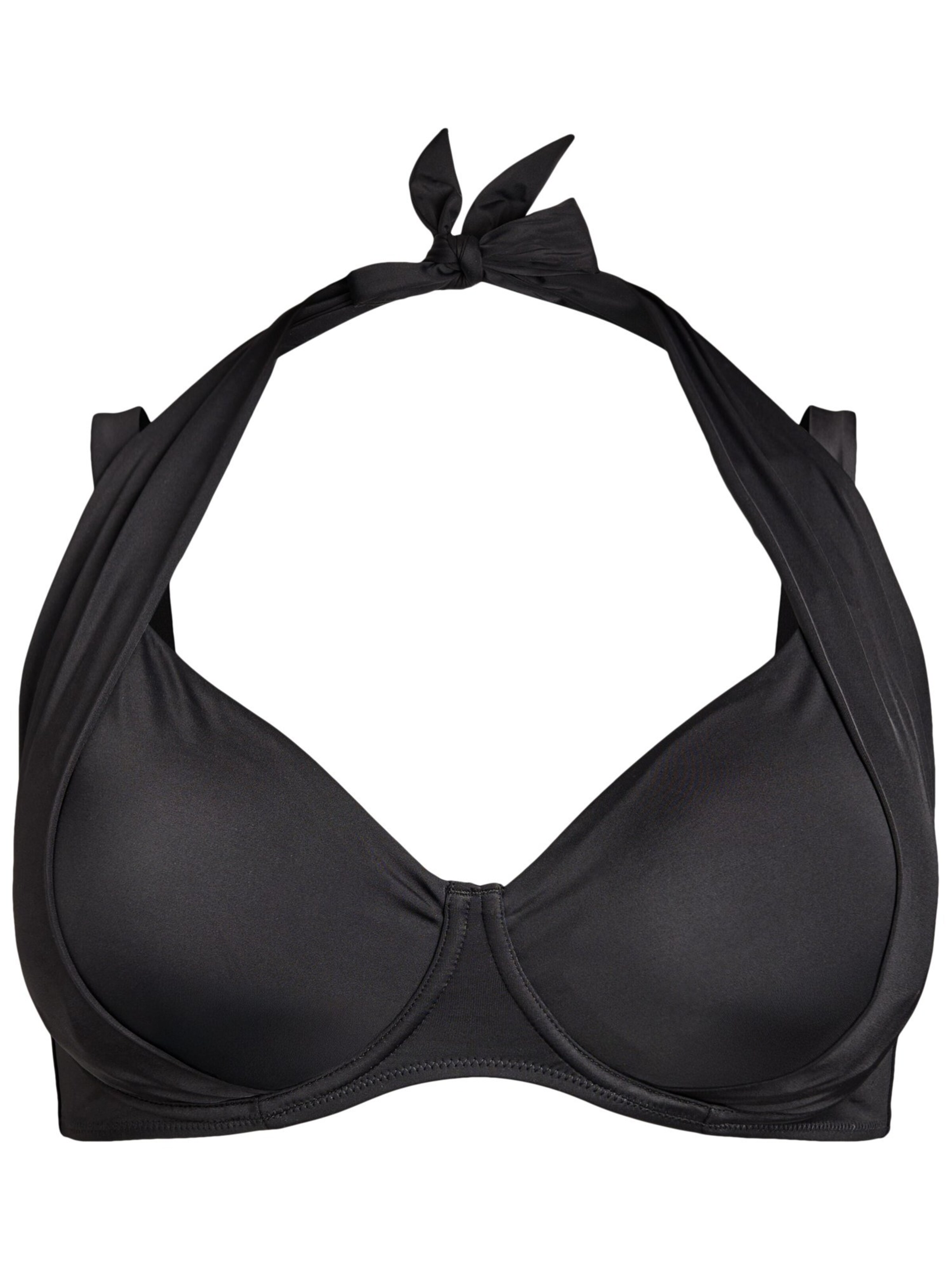Swim by Zizzi Bralette Bikini top 'Bessie' in Black: front