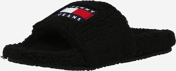 Tommy Jeans Slipper in Black: front
