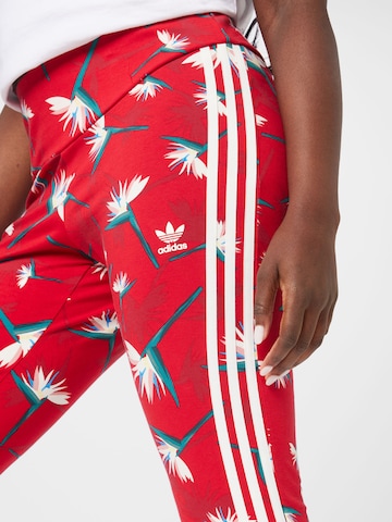 ADIDAS ORIGINALS Skinny Leggings 'Thebe Magugu X ' in Red